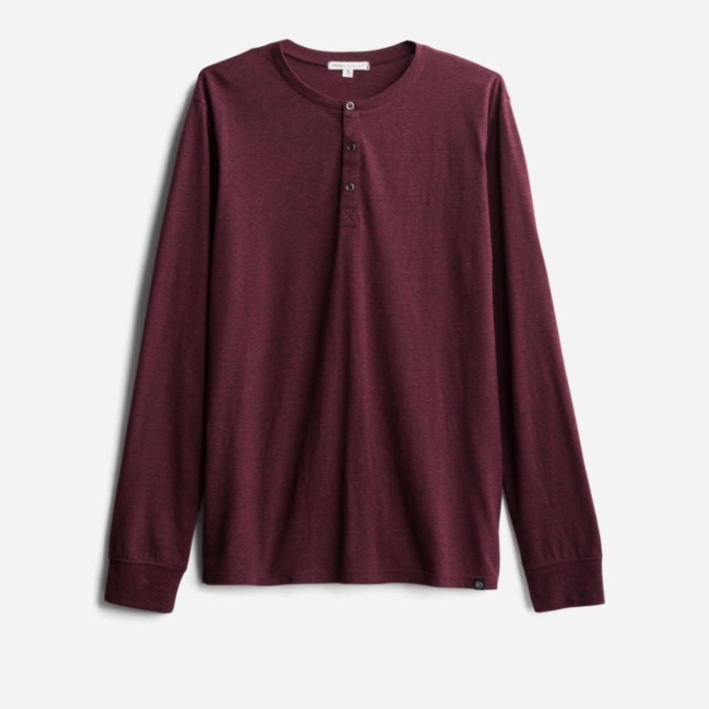 Burgundy Long Sleeve Henley